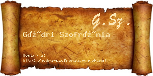 Gödri Szofrónia névjegykártya